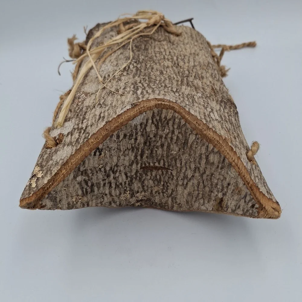 Vintage Wood Bark‎ Berry Basket (Appalachian?) Rustic Cabin Woods Decor Twigs 9